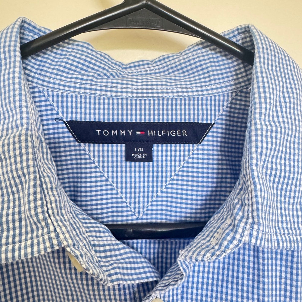 Tommy Hilfiger Blue Casual Button Down Shirt - Picture 4 of 4